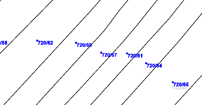 Parcela st. 720/57 v KÚ Olbramkostel, Katastrální mapa