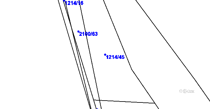 Parcela st. 1214/45 v KÚ Olbramkostel, Katastrální mapa