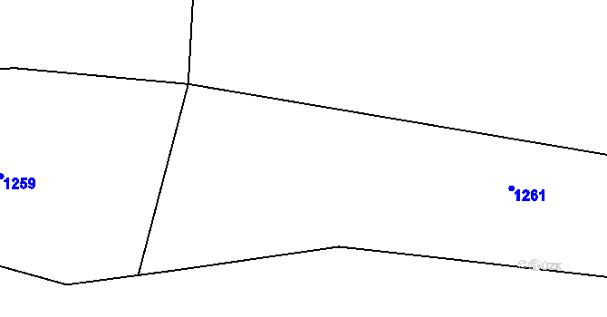 Parcela st. 602/1 v KÚ Olbramov, Katastrální mapa