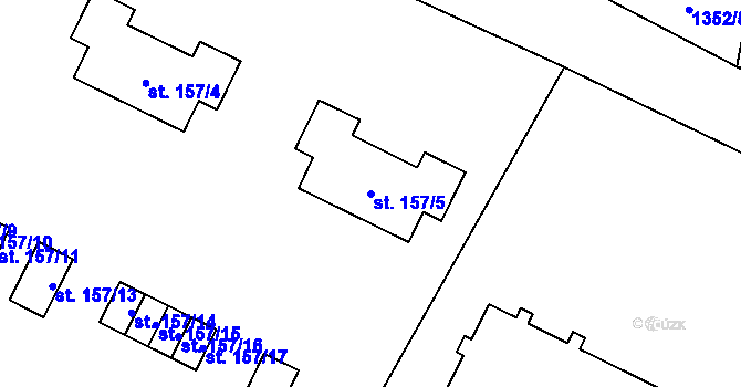 Parcela st. 157/5 v KÚ Olbramovice u Votic, Katastrální mapa