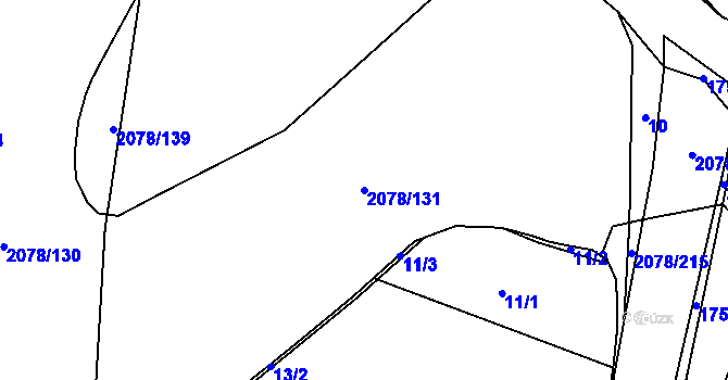Parcela st. 2078/131 v KÚ Olbramovice u Votic, Katastrální mapa