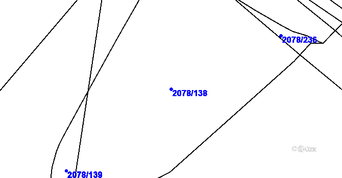 Parcela st. 2078/138 v KÚ Olbramovice u Votic, Katastrální mapa