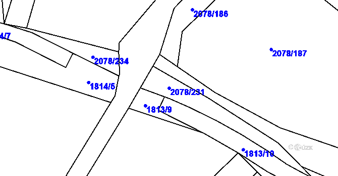 Parcela st. 2078/231 v KÚ Olbramovice u Votic, Katastrální mapa