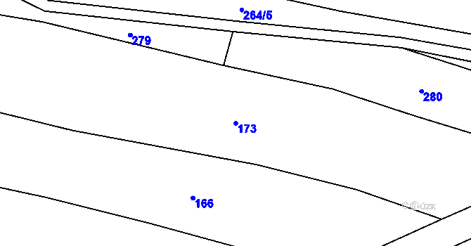 Parcela st. 173 v KÚ Oldřetice, Katastrální mapa
