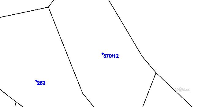 Parcela st. 370/12 v KÚ Zhoř u Mladé Vožice, Katastrální mapa