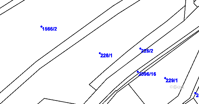 Parcela st. 226 v KÚ Oldřichov v Hájích, Katastrální mapa