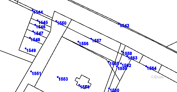 Parcela st. 13/12 v KÚ Oldřichovice u Napajedel, Katastrální mapa