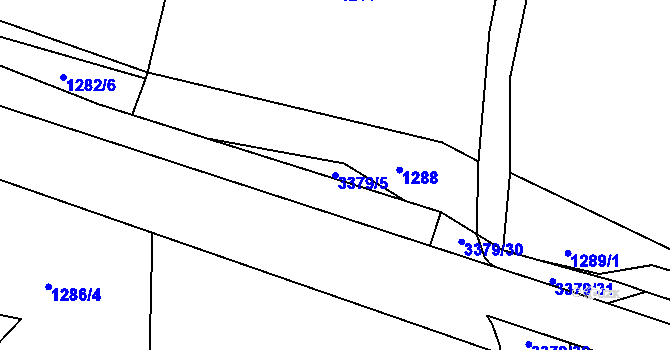 Parcela st. 3379/5 v KÚ Oldřichovice u Třince, Katastrální mapa