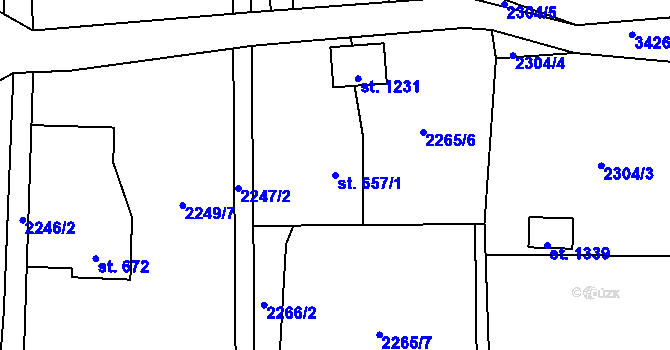 Parcela st. 657/1 v KÚ Oldřichovice u Třince, Katastrální mapa
