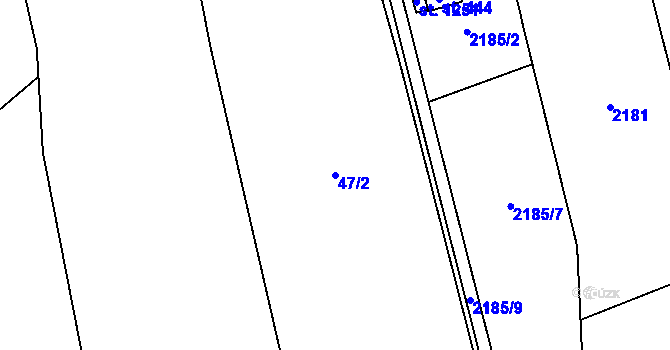 Parcela st. 47/2 v KÚ Oldřichovice u Třince, Katastrální mapa