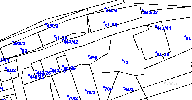 Parcela st. 30 v KÚ Oldřiš u Hlinska, Katastrální mapa