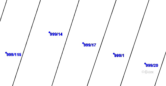 Parcela st. 999/17 v KÚ Oldřišov, Katastrální mapa