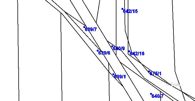 Parcela st. 639/6 v KÚ Oldřišov, Katastrální mapa