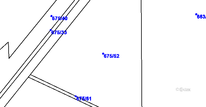 Parcela st. 675/52 v KÚ Oldřišov, Katastrální mapa