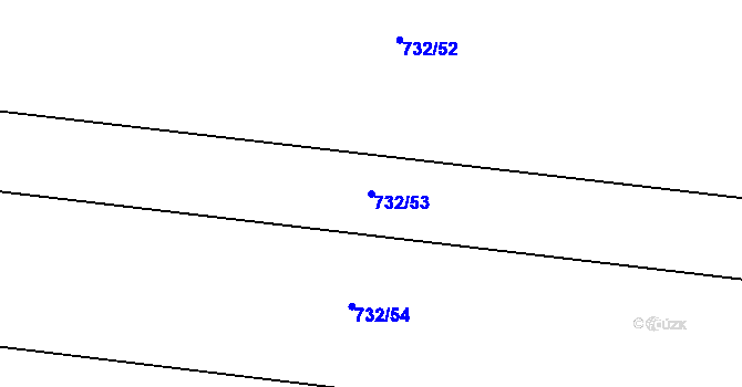Parcela st. 732/53 v KÚ Oldřišov, Katastrální mapa