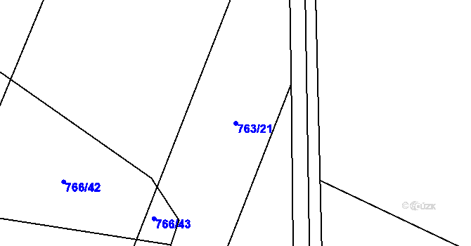 Parcela st. 763/21 v KÚ Oldřišov, Katastrální mapa