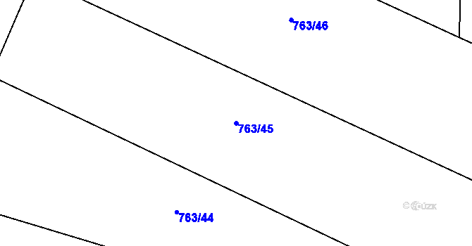 Parcela st. 763/45 v KÚ Oldřišov, Katastrální mapa