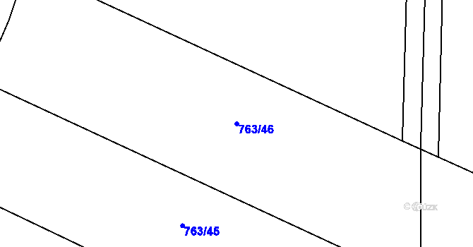 Parcela st. 763/46 v KÚ Oldřišov, Katastrální mapa