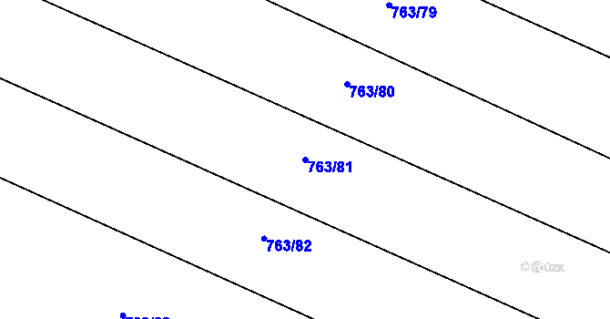 Parcela st. 763/81 v KÚ Oldřišov, Katastrální mapa