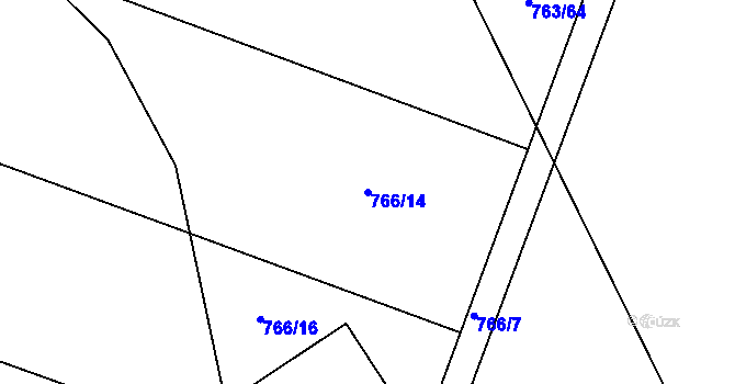 Parcela st. 766/14 v KÚ Oldřišov, Katastrální mapa