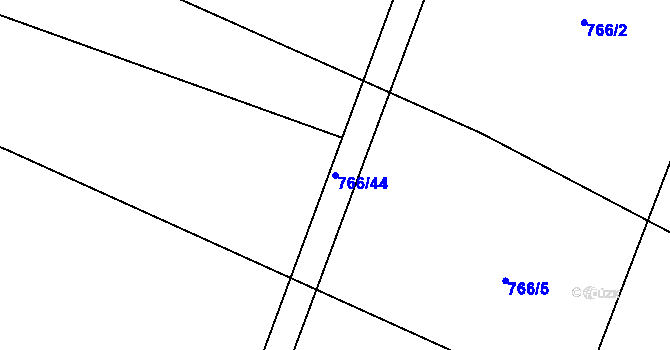 Parcela st. 766/44 v KÚ Oldřišov, Katastrální mapa