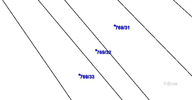 Parcela st. 769/32 v KÚ Oldřišov, Katastrální mapa