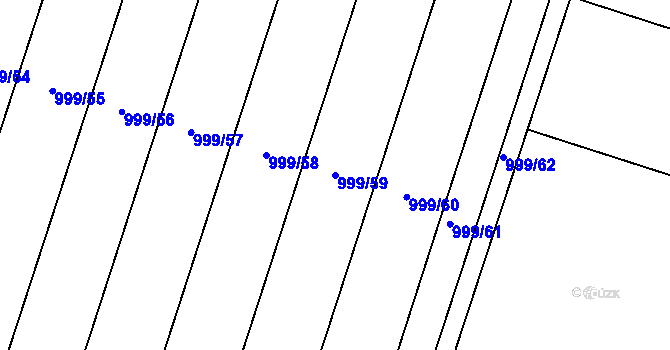 Parcela st. 999/59 v KÚ Oldřišov, Katastrální mapa