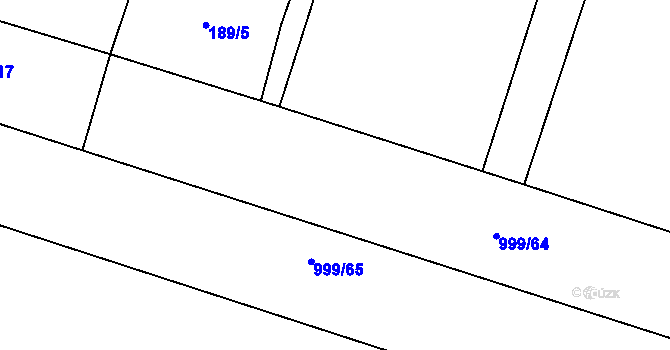 Parcela st. 999/64 v KÚ Oldřišov, Katastrální mapa