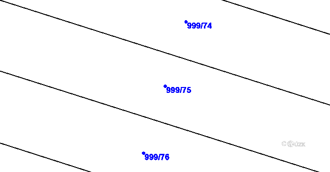 Parcela st. 999/75 v KÚ Oldřišov, Katastrální mapa