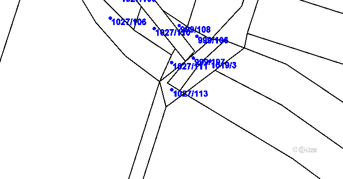 Parcela st. 1027/113 v KÚ Oldřišov, Katastrální mapa