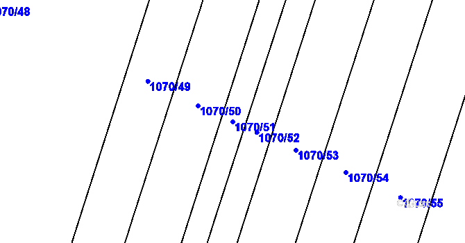 Parcela st. 1070/51 v KÚ Oldřišov, Katastrální mapa