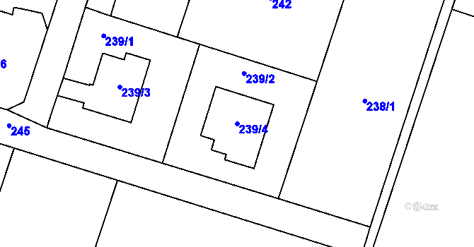 Parcela st. 239/4 v KÚ Oldřišov, Katastrální mapa