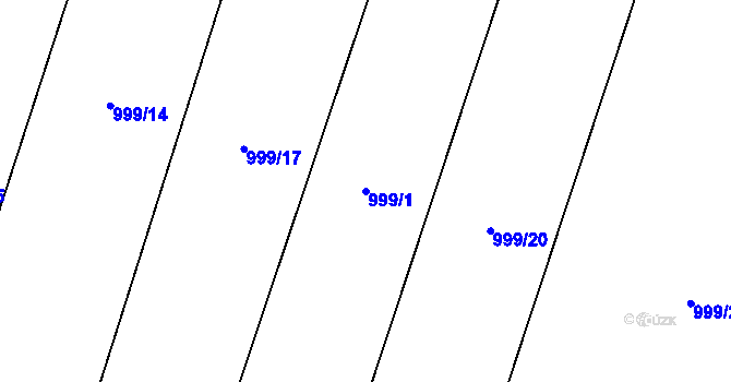 Parcela st. 999/1 v KÚ Oldřišov, Katastrální mapa