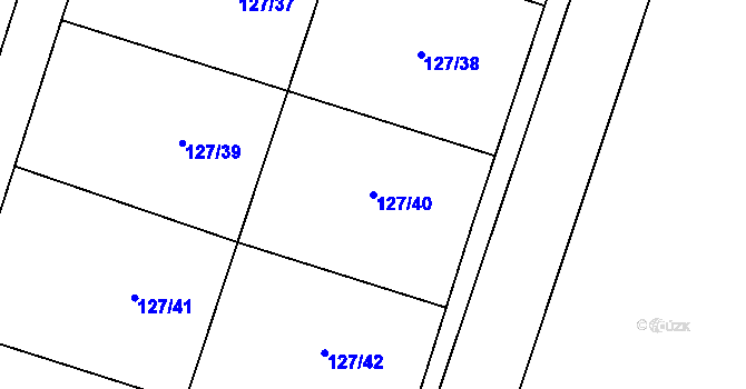 Parcela st. 127/40 v KÚ Oldřišov, Katastrální mapa