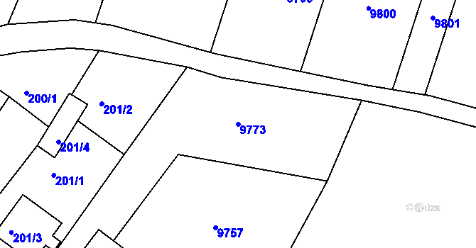 Parcela st. 9773 v KÚ Oleksovice, Katastrální mapa