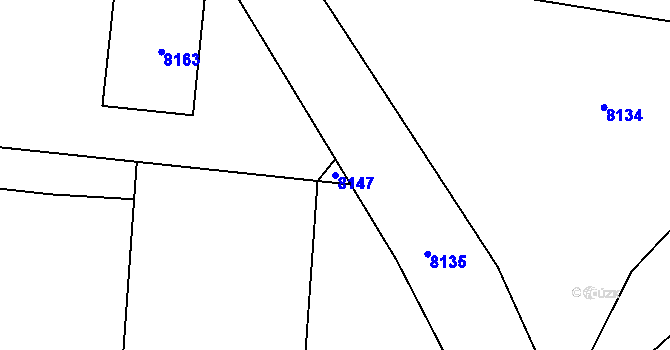 Parcela st. 8147 v KÚ Oleksovice, Katastrální mapa