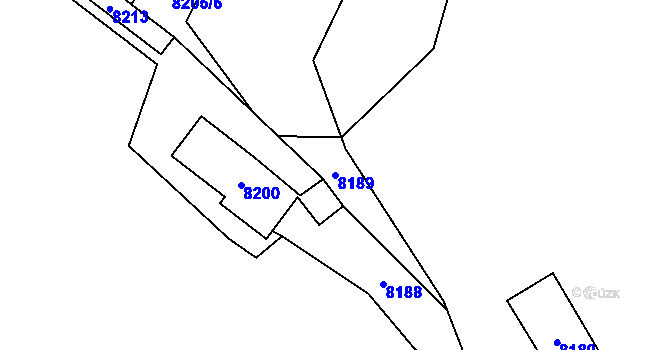 Parcela st. 8189 v KÚ Oleksovice, Katastrální mapa