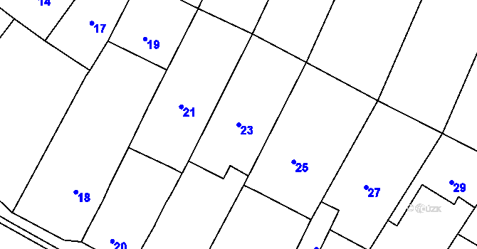 Parcela st. 23 v KÚ Oleksovice, Katastrální mapa