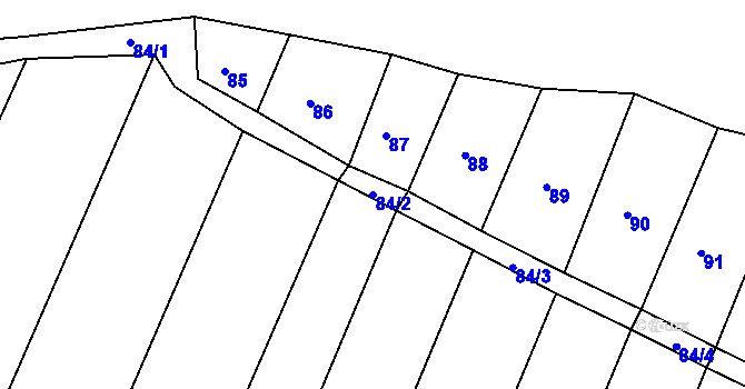 Parcela st. 84/2 v KÚ Oleksovice, Katastrální mapa