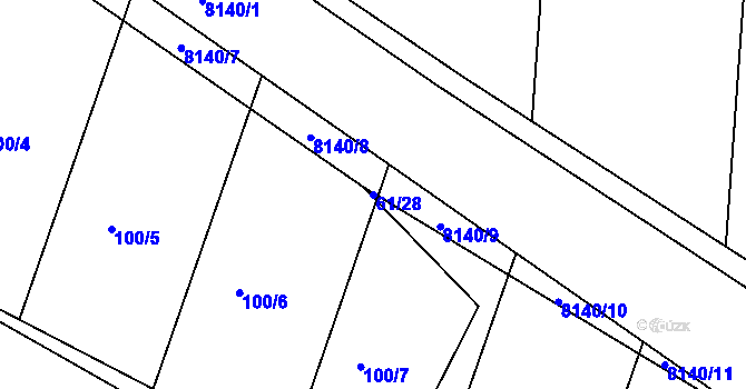 Parcela st. 61/28 v KÚ Oleksovice, Katastrální mapa