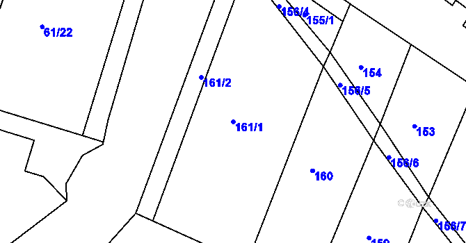 Parcela st. 161/1 v KÚ Oleksovice, Katastrální mapa