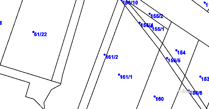 Parcela st. 161/2 v KÚ Oleksovice, Katastrální mapa