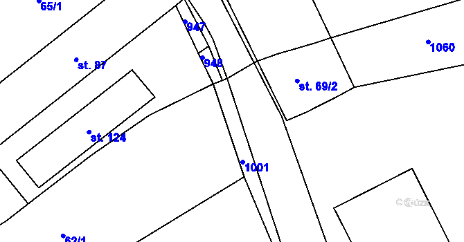 Parcela st. 652/13 v KÚ Olešenka, Katastrální mapa