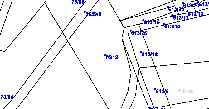 Parcela st. 76/19 v KÚ Oleška, Katastrální mapa