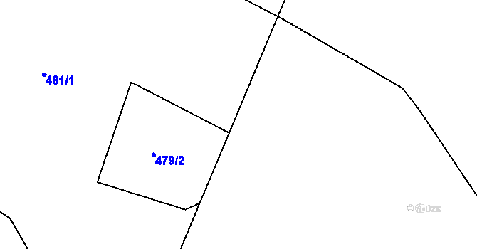 Parcela st. 487/21 v KÚ Olešná u Rakovníka, Katastrální mapa