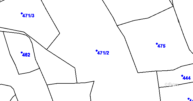 Parcela st. 471/2 v KÚ Plevnice, Katastrální mapa
