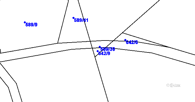 Parcela st. 642/9 v KÚ Plevnice, Katastrální mapa
