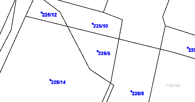 Parcela st. 228/5 v KÚ Olešná u Havlíčkova Brodu, Katastrální mapa