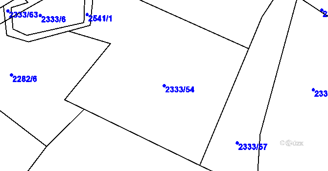 Parcela st. 2333/54 v KÚ Olešná u Havlíčkova Brodu, Katastrální mapa