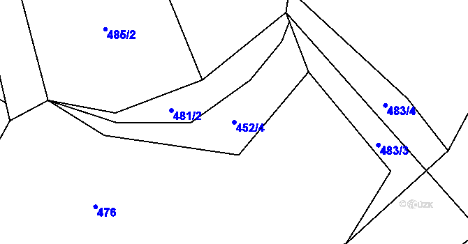 Parcela st. 452/4 v KÚ Olešná u Havlíčkova Brodu, Katastrální mapa